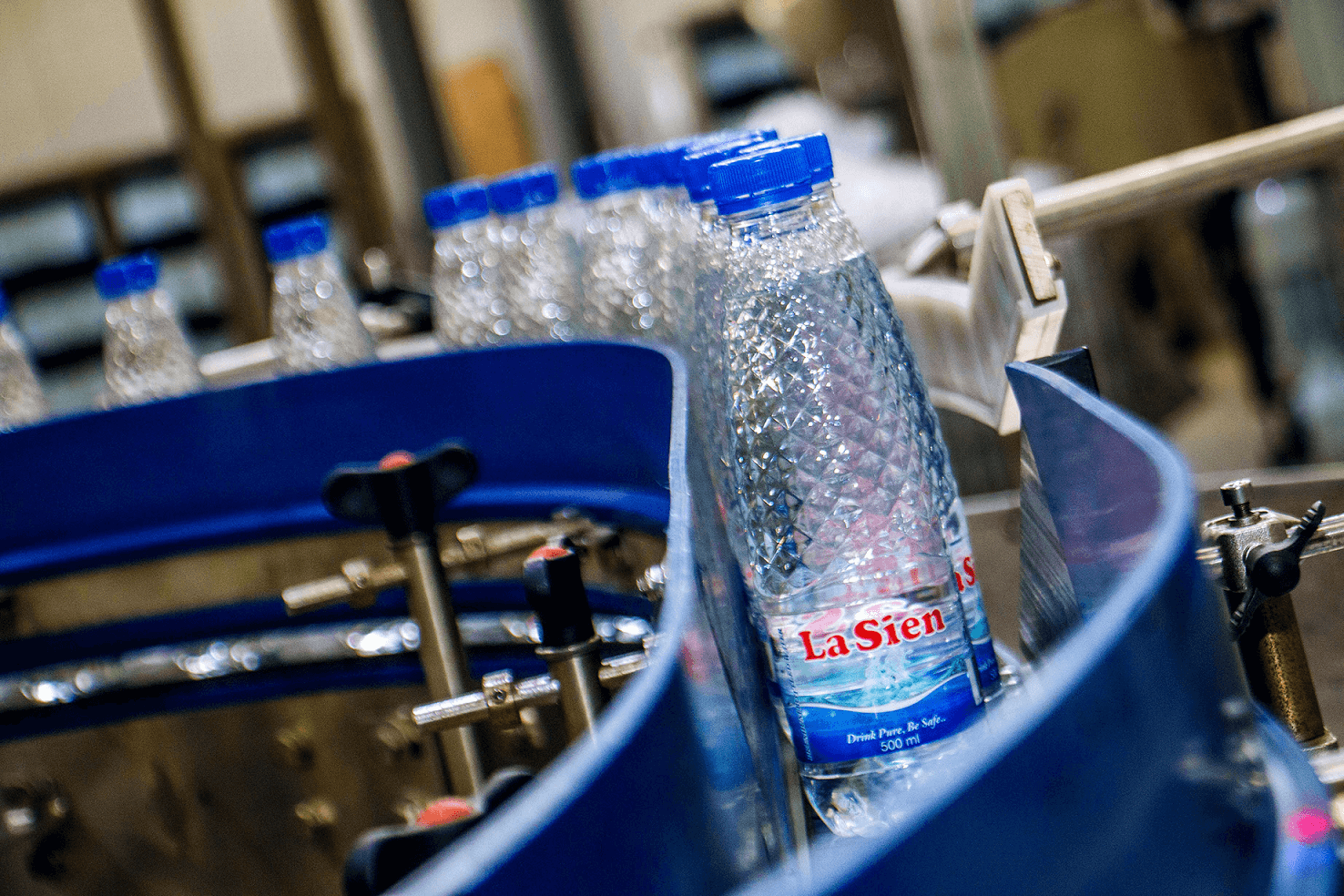 LaSien bottles of water